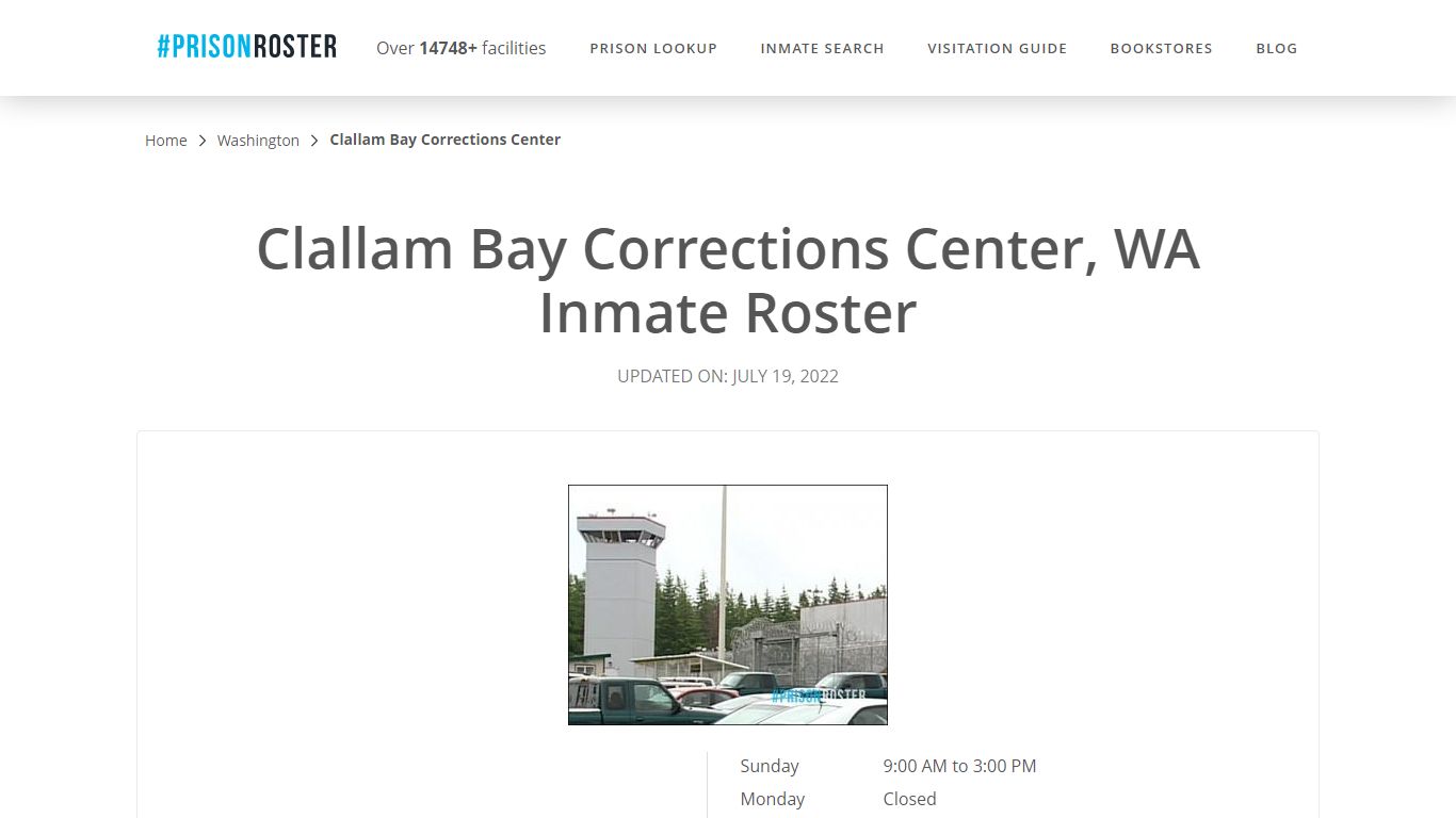 Clallam Bay Corrections Center, WA Inmate Roster - Prisonroster