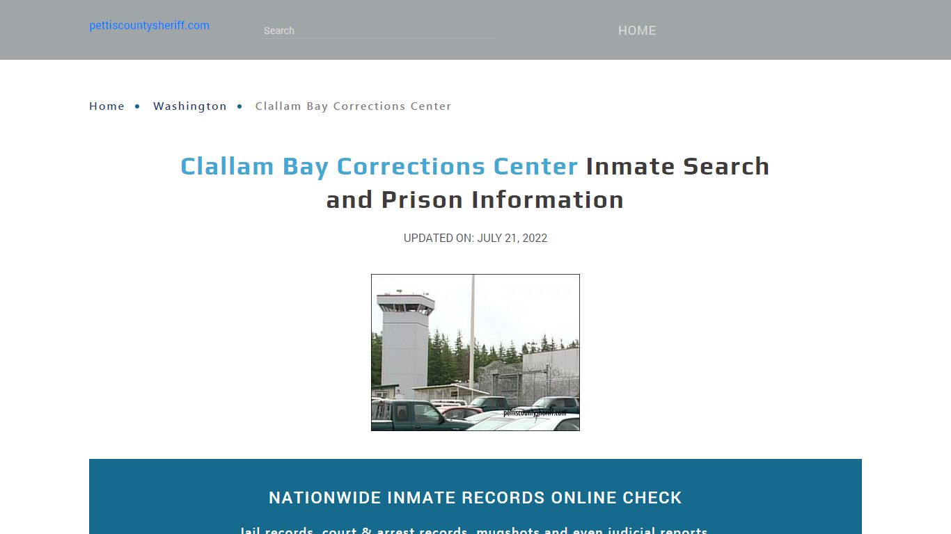 Clallam Bay Corrections Center Inmate Search, Visitation, Phone no ...